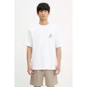 Samsoe Samsoe tricou din bumbac SALILIUM culoarea alb, cu imprimeu, U25200008 imagine