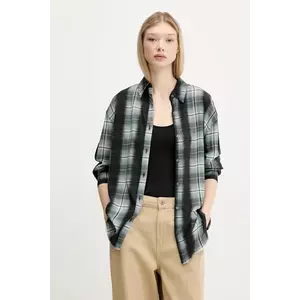 Vans cămașă culoarea negru, cu guler clasic, relaxed, VN000MN1BLK1 imagine