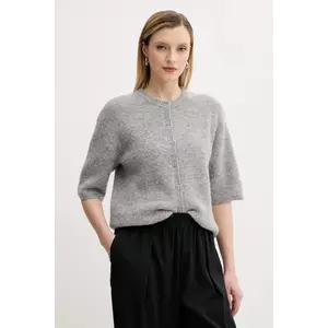 Samsoe Samsoe cardigan din lână SAANOURA culoarea gri, F25200115 imagine