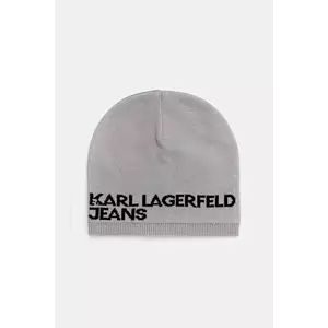 Karl Lagerfeld Jeans căciulă din bumbac culoarea gri, bumbac, din tesatura unia, A3M33113 imagine
