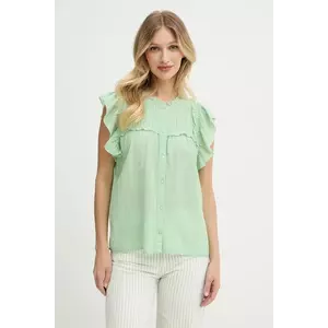 Pepe Jeans cămașă culoarea verde, cu guler clasic, regular, PL305101 imagine