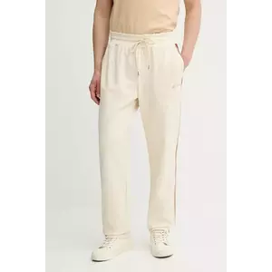 Les Deux pantaloni de trening culoarea bej, cu imprimeu, 1000134 imagine