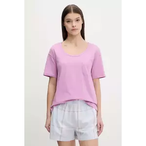 United Colors of Benetton tricou de pijama din bumbac culoarea violet, bumbac, 30963M07U imagine