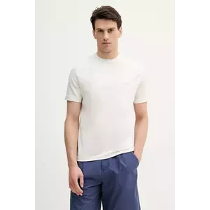 United Colors of Benetton tricou din bumbac culoarea bej, uni, 3M4WU1088 imagine