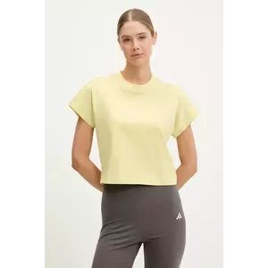 adidas tricou din bumbac ALL SZN culoarea galben, JJ1239 imagine