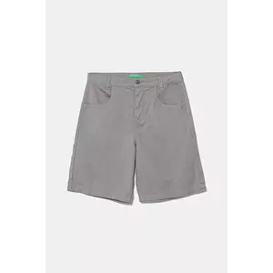 United Colors of Benetton pantaloni scurți din bumbac pentru copii culoarea gri, 47RGC902U imagine