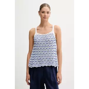 United Colors of Benetton top din bumbac culoarea alb, 1498EH01D imagine