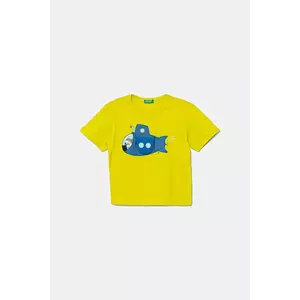 United Colors of Benetton tricou de bumbac pentru copii culoarea verde, cu imprimeu, 3I1XG10JL imagine