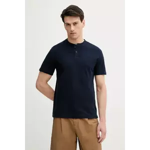 United Colors of Benetton tricou din bumbac culoarea bleumarin, uni, 3RL3U10AS imagine