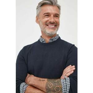 Barbour pulover de bumbac Essentials culoarea albastru marin, light, MKN0932 imagine