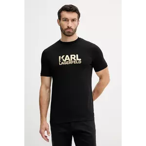 Karl Lagerfeld tricou culoarea negru, cu imprimeu, 553235.755087 imagine