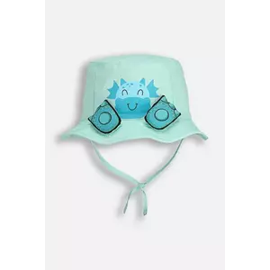 Coccodrillo pălărie din bumbac pentru copii culoarea turcoaz, bumbac, ACCESSORIES SUMMER BOY imagine