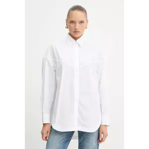 BOSS Orange cămașă din bumbac culoarea alb, cu guler clasic, relaxed, 50543546 imagine