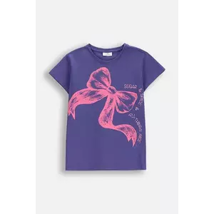 Coccodrillo tricou copii culoarea violet, EVERYDAY GIRL imagine