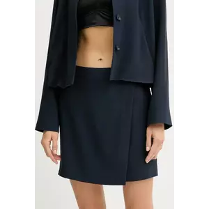BOSS fustă culoarea bleumarin, mini, drept, 50541978 imagine