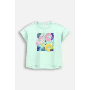 Coccodrillo tricou copii culoarea turcoaz, HOLIDAY SPLASH GIRL KIDS imagine