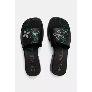 Camper papuci TWS culoarea negru, cu toc drept, K201740-005 imagine