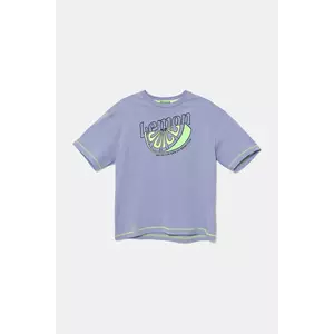 United Colors of Benetton tricou din bumbac culoarea violet, cu imprimeu, 3I1XC10P6 imagine