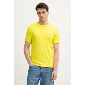 United Colors of Benetton tricou din bumbac culoarea verde, uni, 3MI5J1AF7 imagine