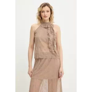 Answear Lab bluza culoarea maro, neted imagine