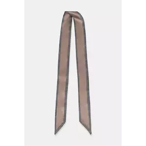 Answear Lab o esarfa cu matase culoarea maro, modelator imagine