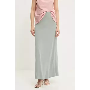 Answear Lab fustă de in culoarea turcoaz, maxi, drept imagine