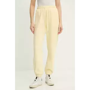 Answear Lab pantaloni de trening culoarea galben, neted imagine