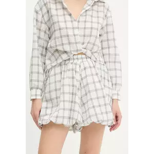 Answear Lab pantaloni scurti culoarea alb, modelator, high waist imagine