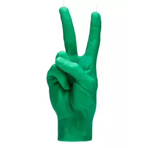 CandleHand lumânare decorativă Peace 360 g culoarea verde imagine