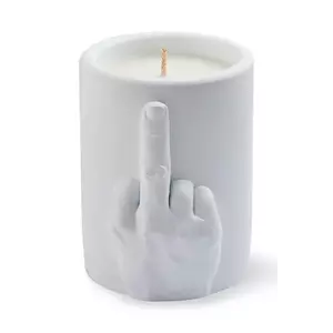 CandleHand lumânare parfumată de soia F*ck you 260 g culoarea alb imagine