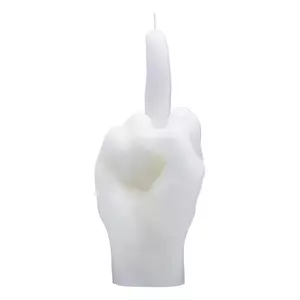 CandleHand lumânare decorativă F*ck you 380 g culoarea alb imagine
