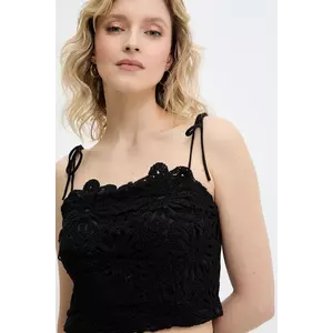 Answear Lab top din bumbac culoarea negru, neted imagine