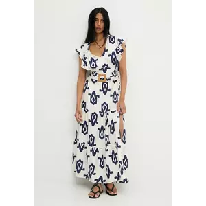 Answear Lab rochie culoarea bleumarin, maxi, evazată imagine