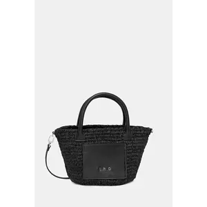 IRO poșeta din rafie culoarea negru, WM44NARCY imagine