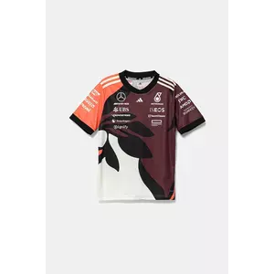 adidas Performance tricou copii MERCEDES culoarea bordo, modelator, JZ6209 imagine