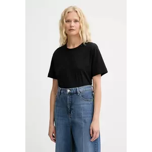 MUNTHE tricou din bumbac TYLIE culoarea negru, 252110625260 imagine