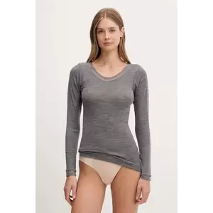Chantelle longsleeve din lână FEMILET culoarea gri, FN1584.0DH imagine