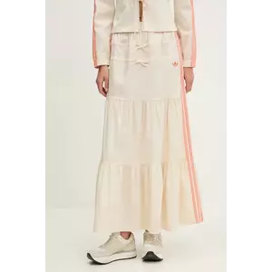 adidas Originals fustă Skirt culoarea bej, maxi, evazati, KC0768 imagine