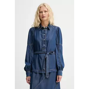 MUNTHE bluză PIKINE culoarea bleumarin, uni, 252101525207 imagine