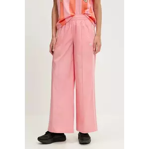 adidas Originals pantaloni Wideleg Pant culoarea roz, drept, high waist, KC0676 imagine