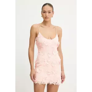 Bardot rochie culoarea roz, mini, drept, 59826DB imagine