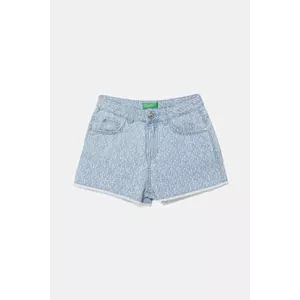 United Colors of Benetton pantaloni scurți din denim pentru copii uni, talie reglabila, 42P6C903W imagine