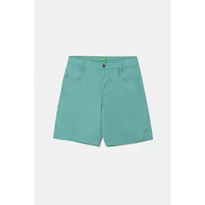 United Colors of Benetton pantaloni scurți din bumbac pentru copii culoarea turcoaz, 47RGC902U imagine