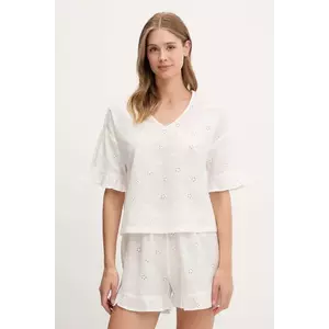 United Colors of Benetton pijamale de bumbac culoarea alb, bumbac, 4SHX3P03X imagine