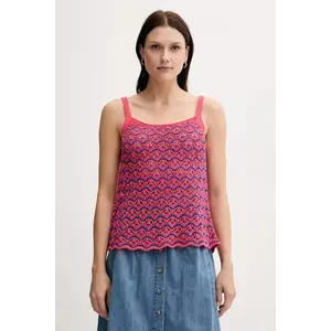 United Colors of Benetton top din bumbac culoarea roz, 1498EH01D imagine