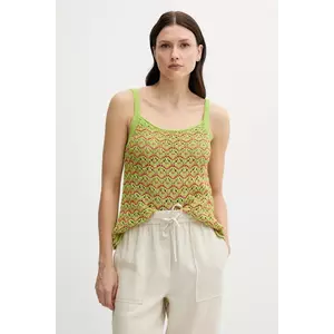 United Colors of Benetton top din bumbac culoarea verde, 1498EH01D imagine