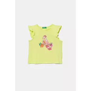 United Colors of Benetton tricou de bumbac pentru copii culoarea verde, 3I1XG10JK imagine