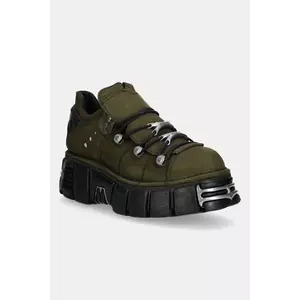 New Rock adidași din nubuc culoarea verde, M-120N-C61 imagine