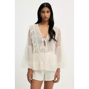 Answear Lab bluza culoarea bej, neted imagine