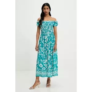 Answear Lab rochie culoarea verde, midi, evazată imagine